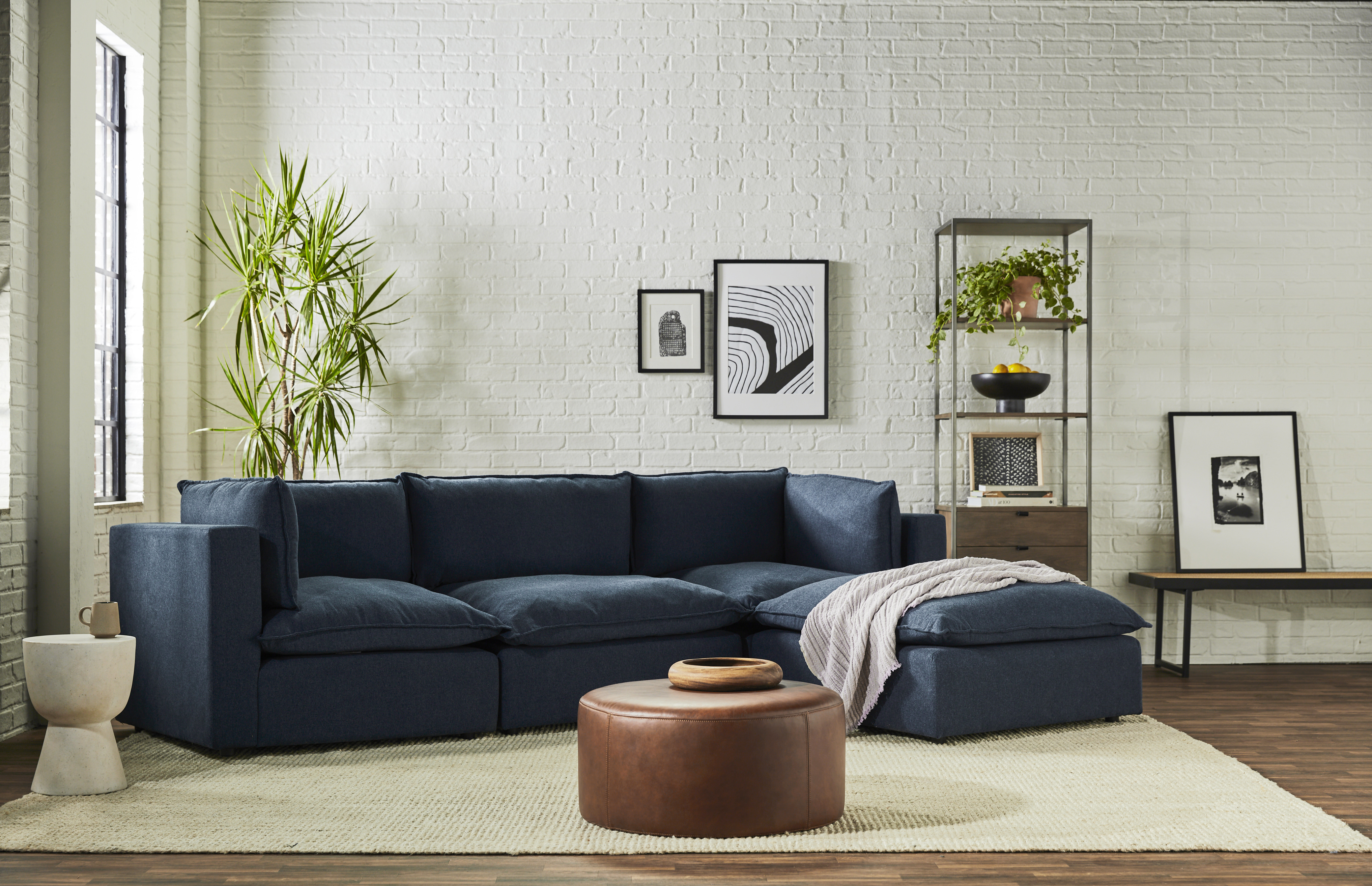 Joybird blue online sectional