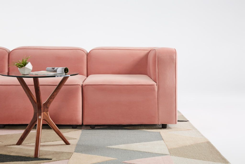 Joybird pink deals velvet sectional