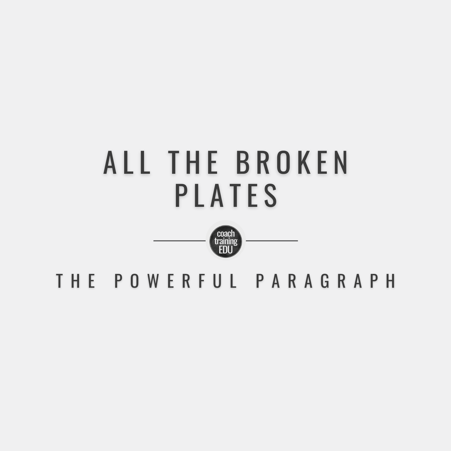All the Broken Plates