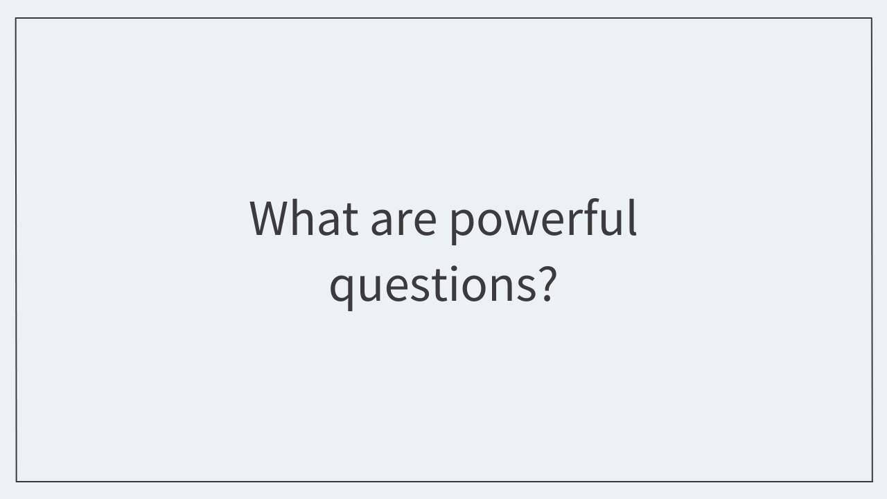 What are the powerful questions?