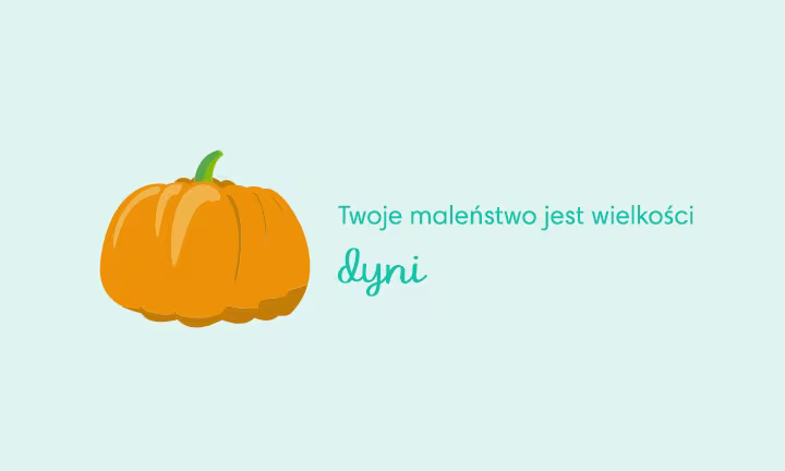 Porównanie wielkości dziecka w 40. tygodniu ciąży - Twoje dziecko ma wielkość dyni