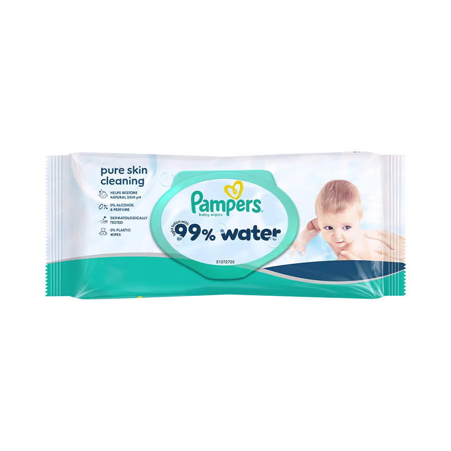 Συσκευασία μωρομάντηλων Pampers 99% Water