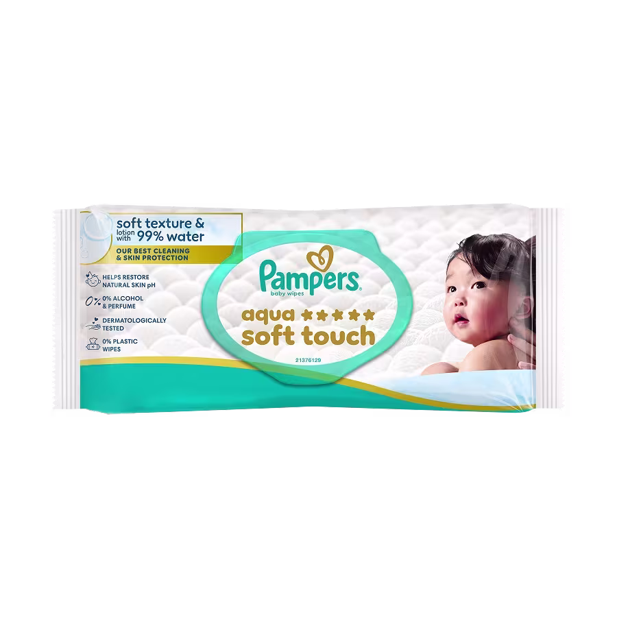 Șervețele Pampers® Aqua Soft Touch​