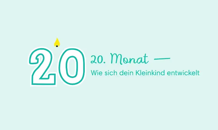Geburtstagskerze in Form der Zahl 20 – 20. Monat: Wie sich dein Kleinkind entwickelt