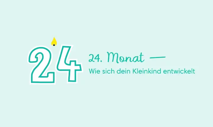 Geburtstagskerze in Form der Zahl 24 – 24. Monat: Wie sich dein Kleinkind entwickelt