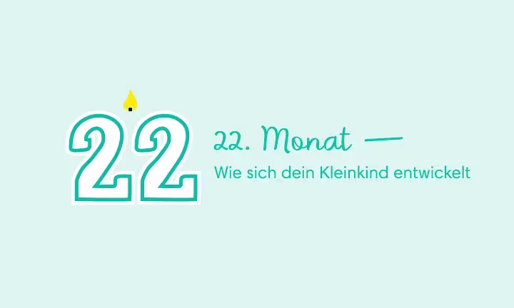 Geburtstagskerze in Form der Zahl 22 – 22. Monat: Wie sich dein Kleinkind entwickelt