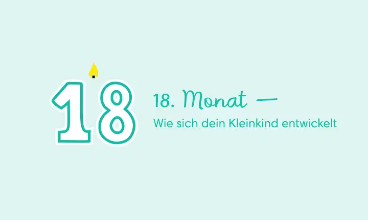 Geburtstagskerze in Form der Zahl 18 – 18. Monat: Wie sich dein Kleinkind entwickelt