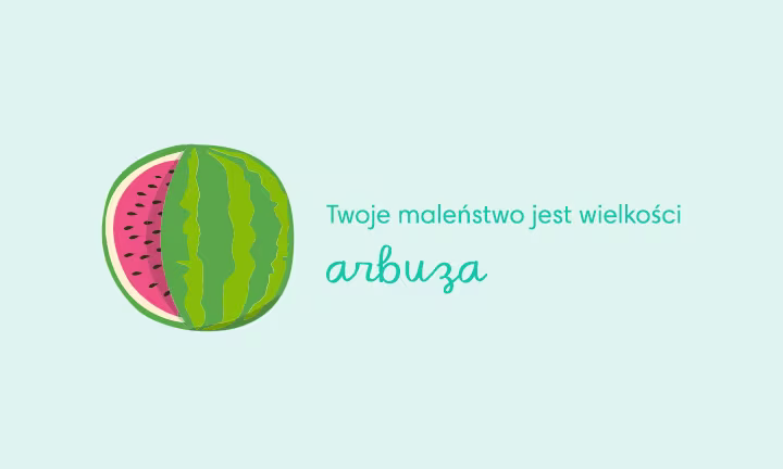 Porównanie wielkości dziecka w 39. tygodniu ciąży - Twoje dziecko ma wielkość arbuza