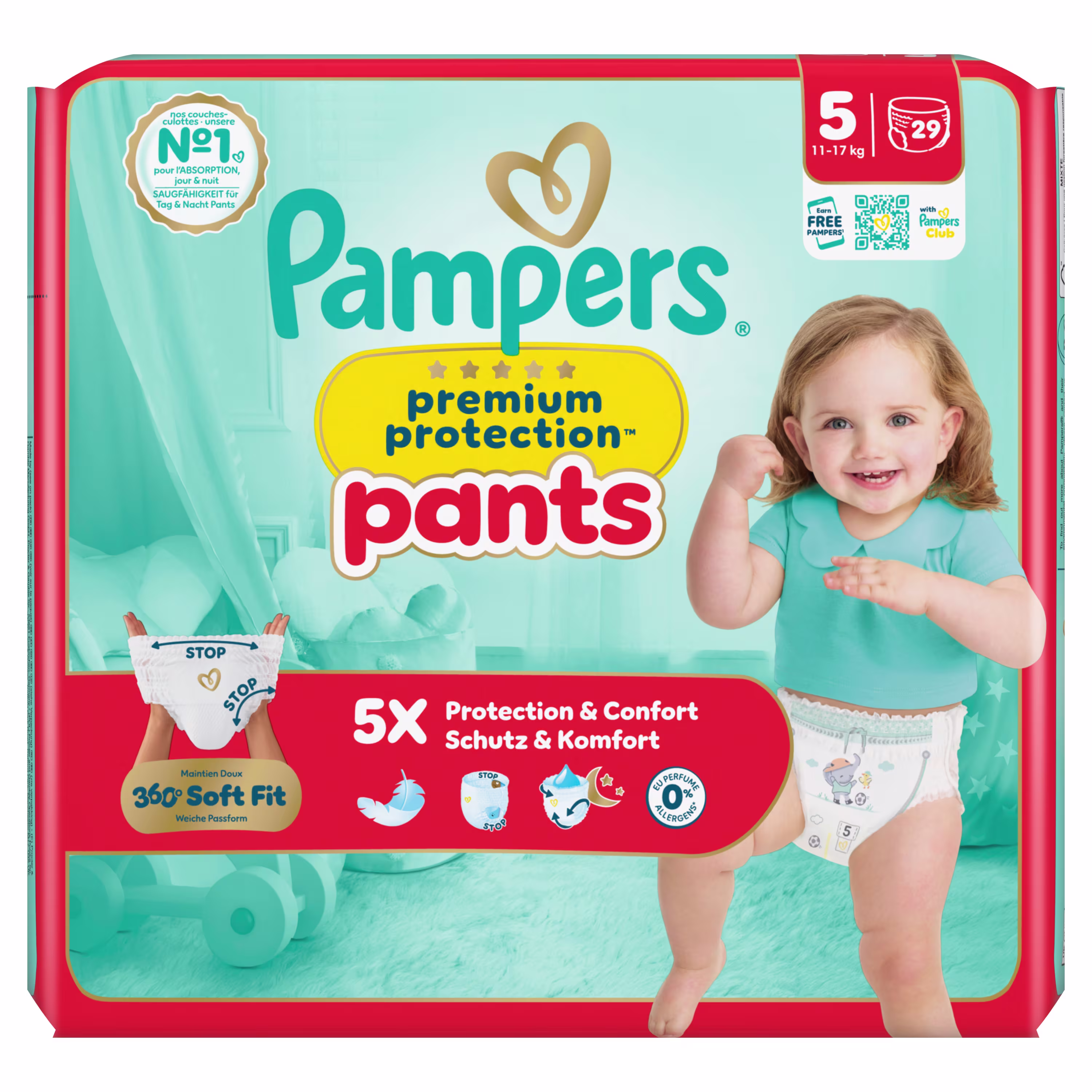 מכנסוני Pampers® Premium Care, SIZE 4 - 7