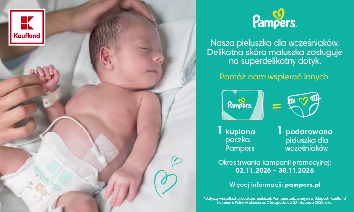 Wcześniak w pieluszce typu pampers