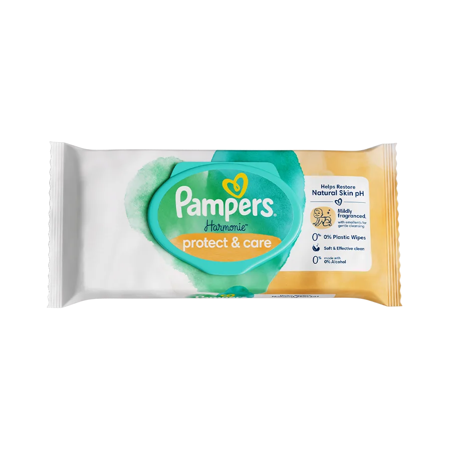 Șervețele umede Pampers® Harmonie Protect & Care