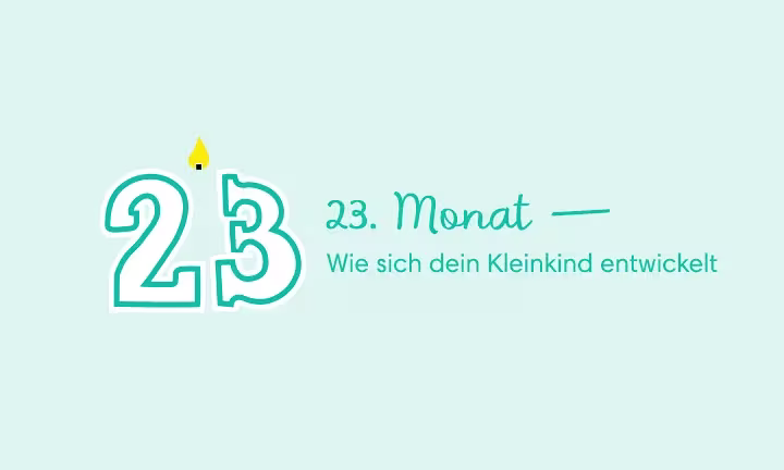 Geburtstagskerze in Form der Zahl 23 – 23. Monat: Wie sich dein Kleinkind entwickelt