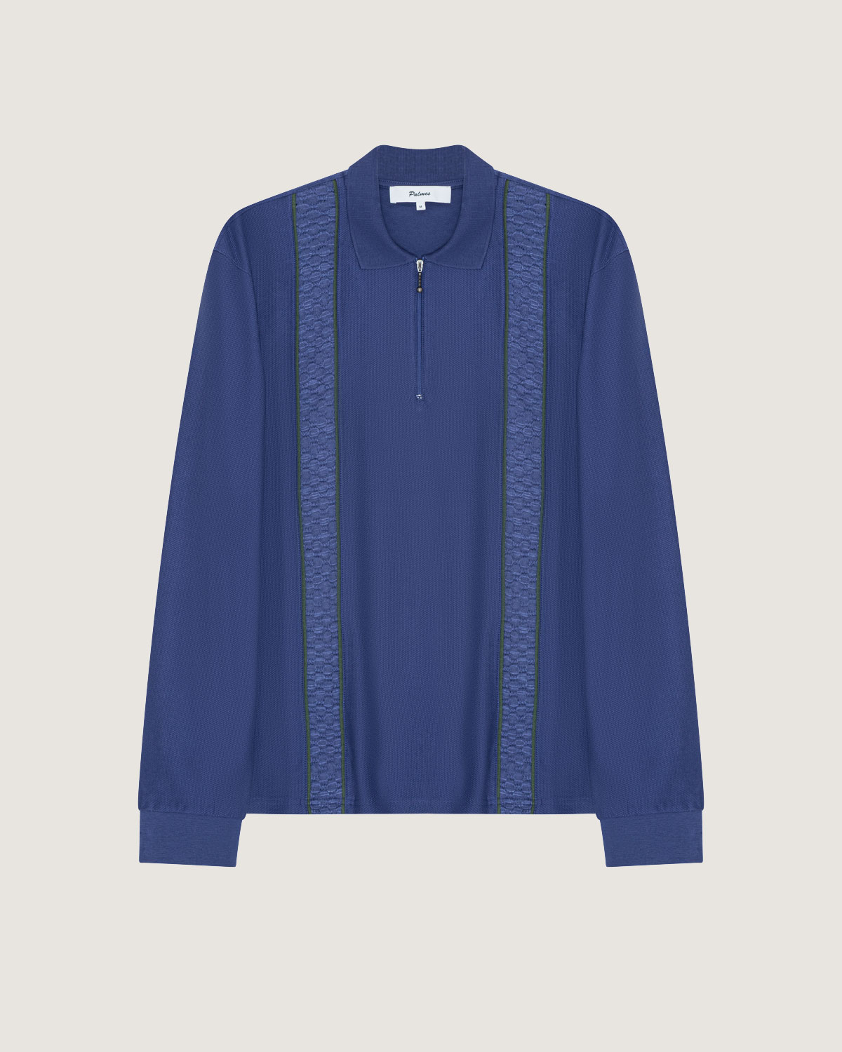 Lace Zip Polo - Blue