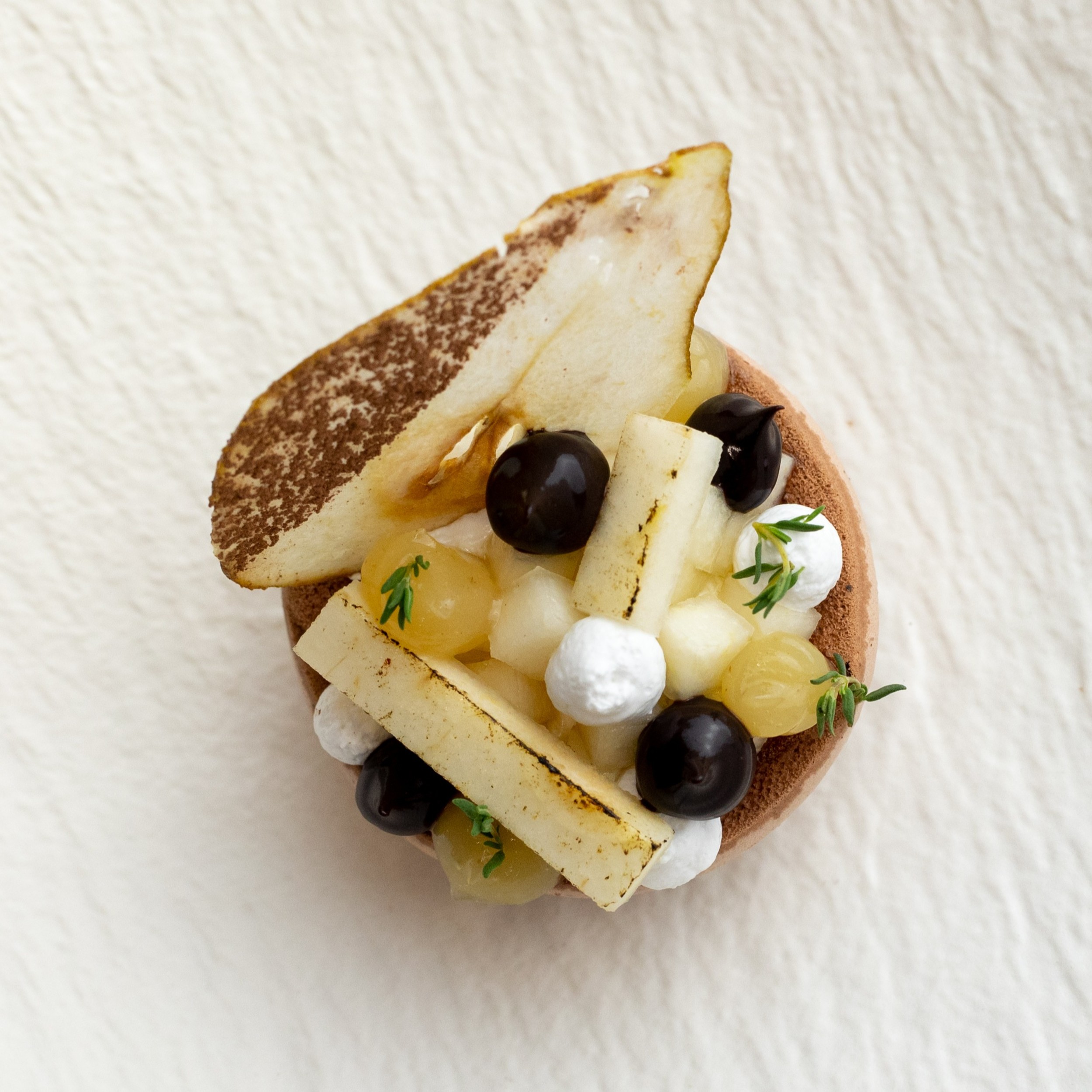 DeZaan Hero Image Of Rose Blush & Pear Dessert