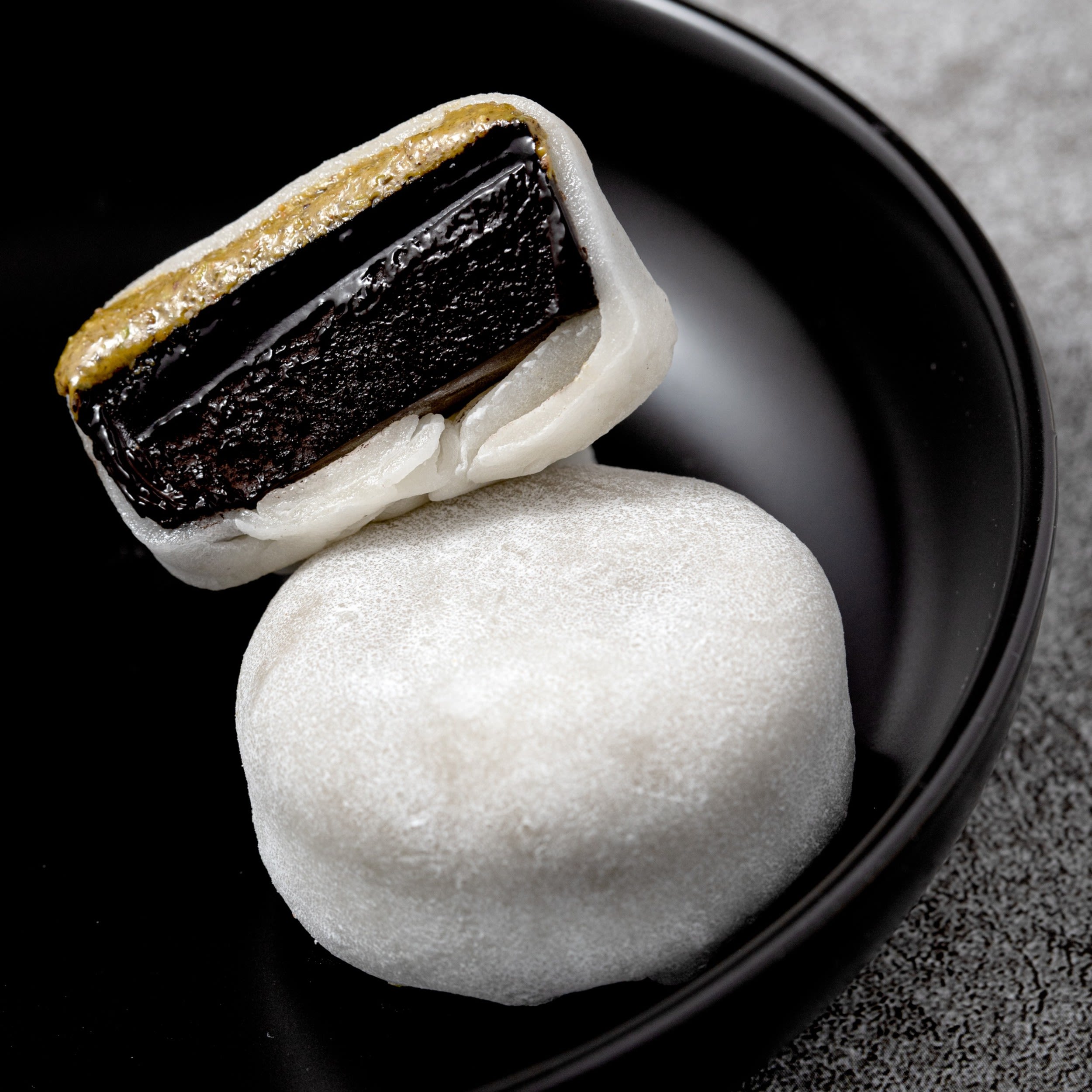 Hero Image Of Carbon Black Pistachio Mochi