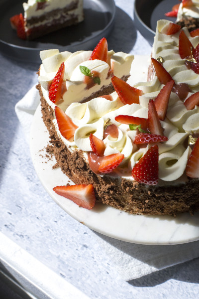 Dezaan Strawberry Rhubarb Cake Macro 1