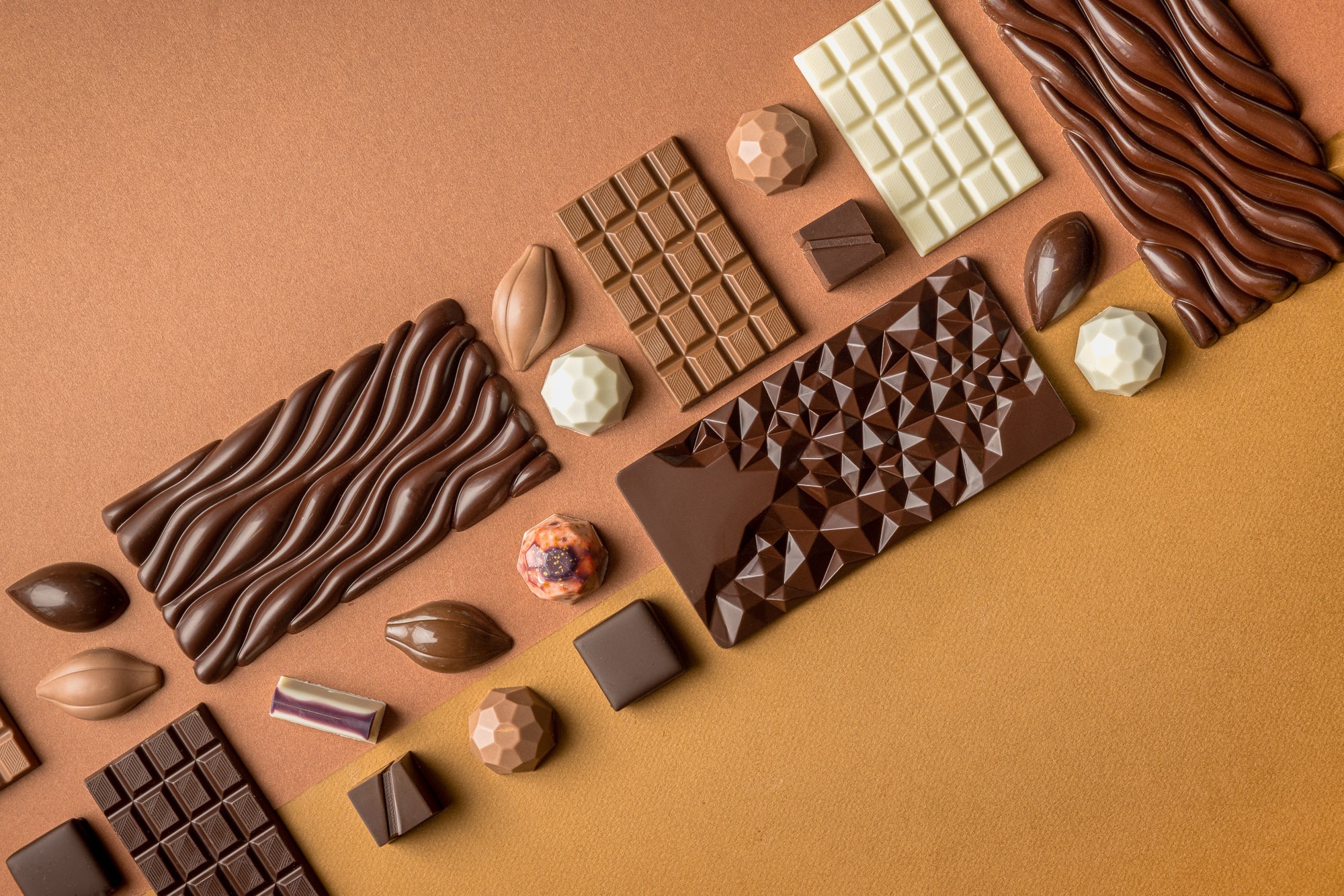 Diagonal Chocolate Arrangement