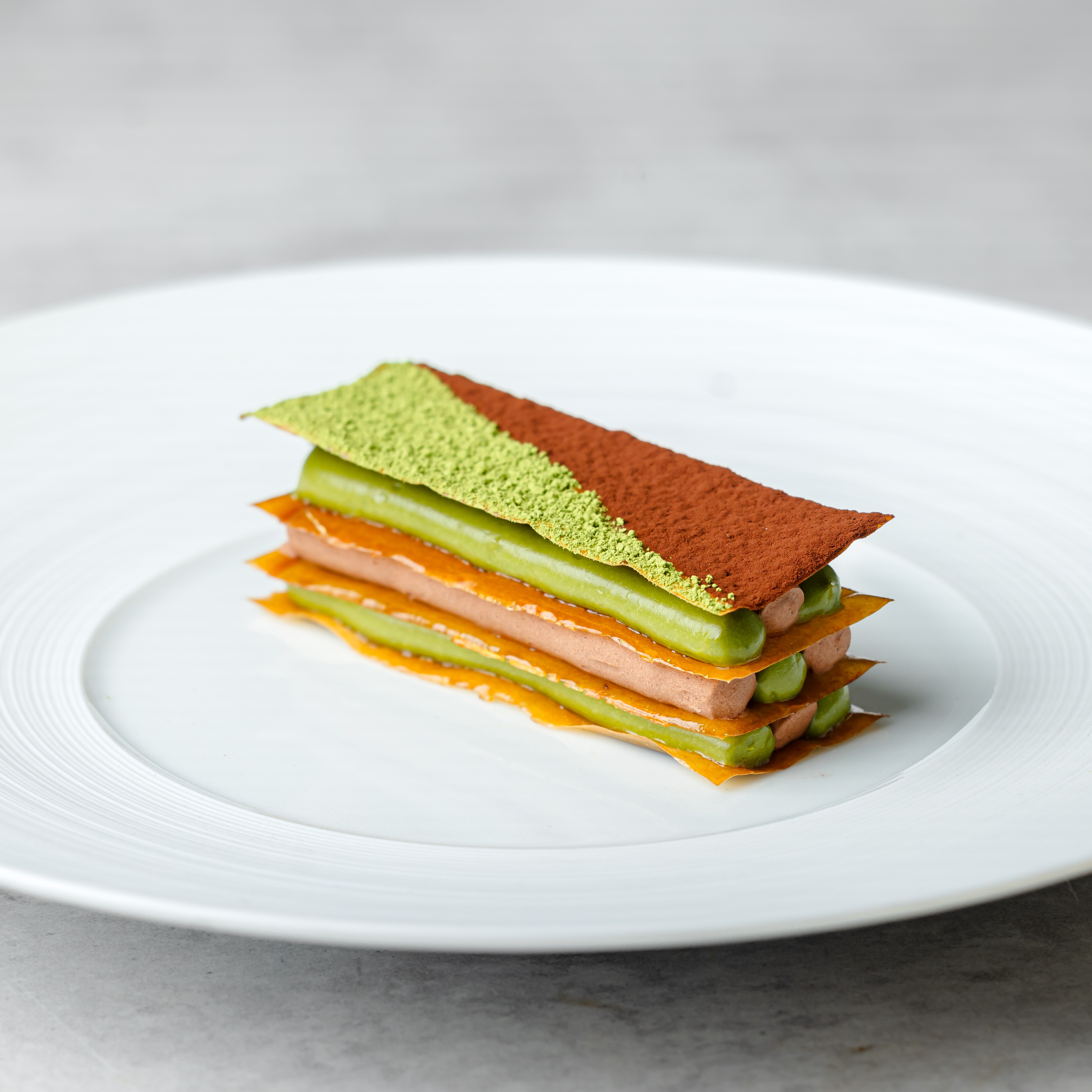 Dezaan Crimson Red Matcha Mille Feuille