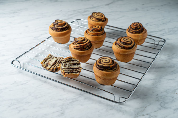 Dezaan Kakao Zimt Brötchen Muster