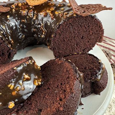 DeZaan Hero Image Of Cocoa And Pecan Bundt Cakes