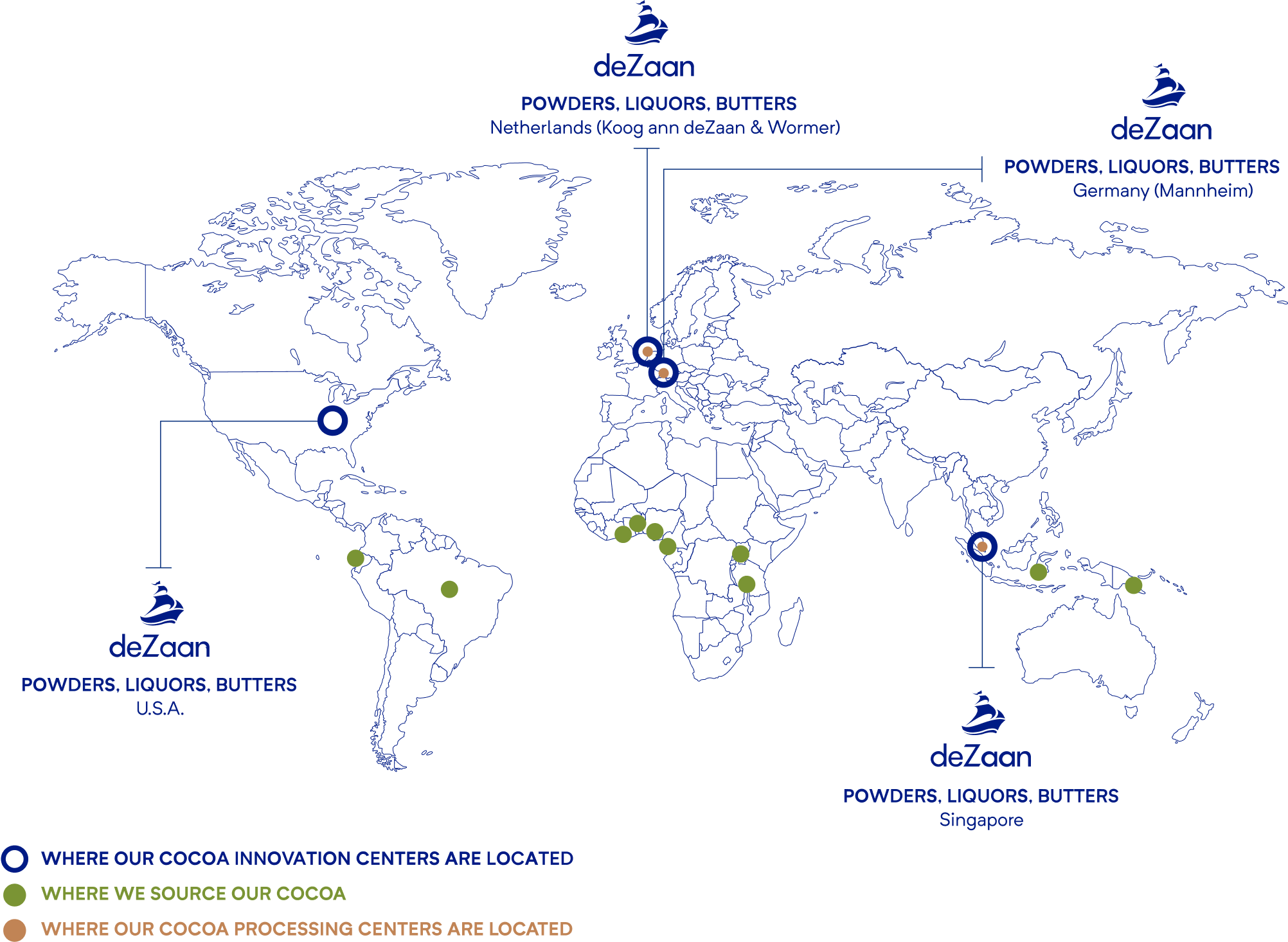 Map Of DeZaan Innovation Centers