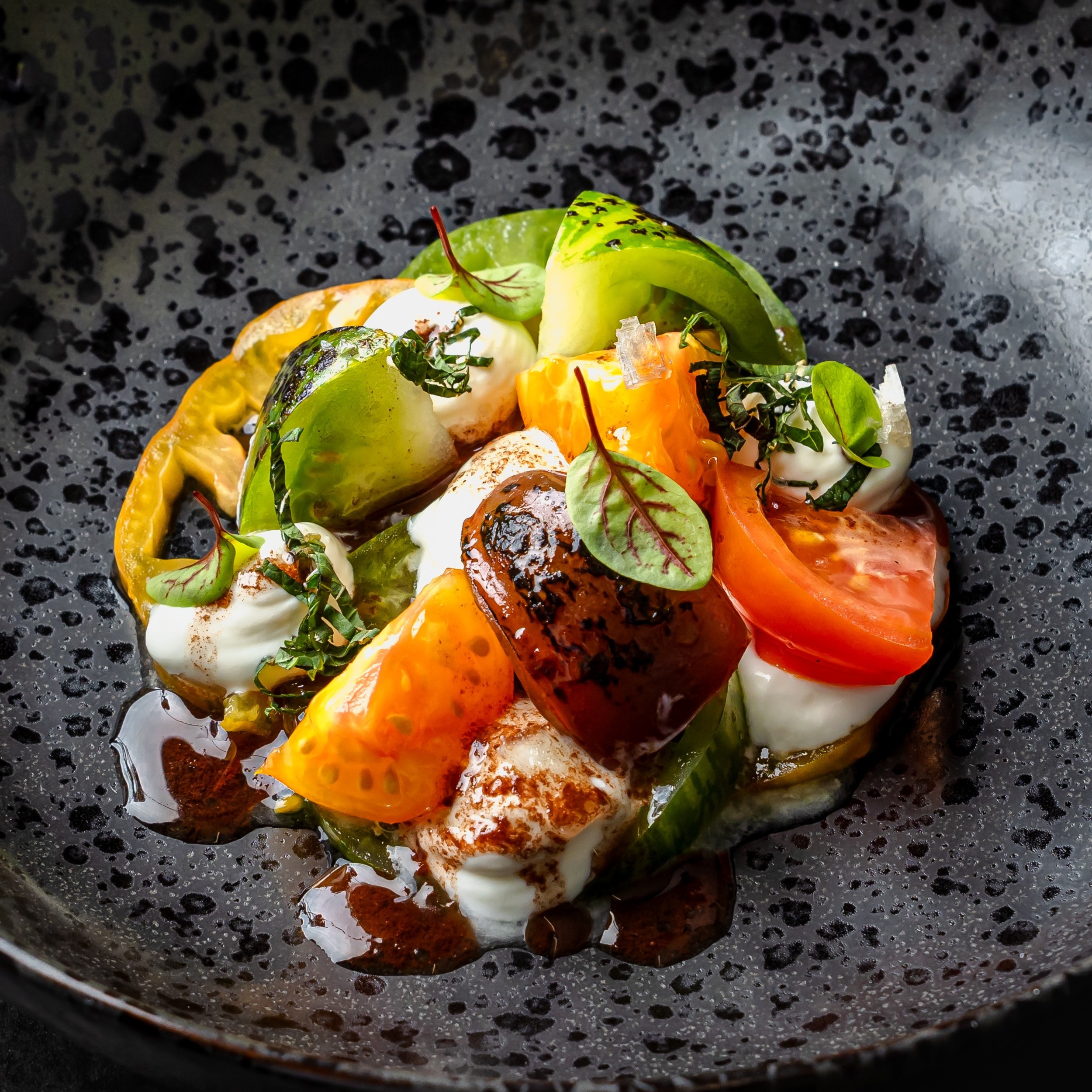 Hero Image Of Summer Tomato Salad With Crimson Red Vinaigrette