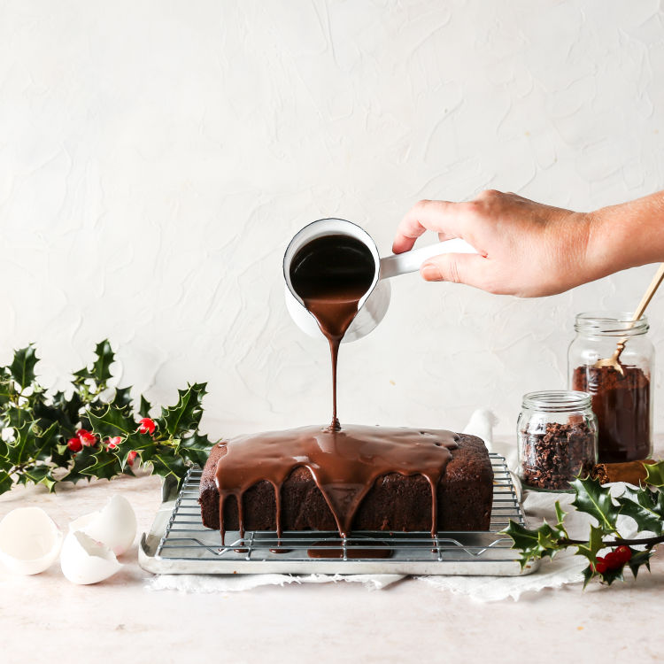 Cocoa Gingerbread Loaf Process
