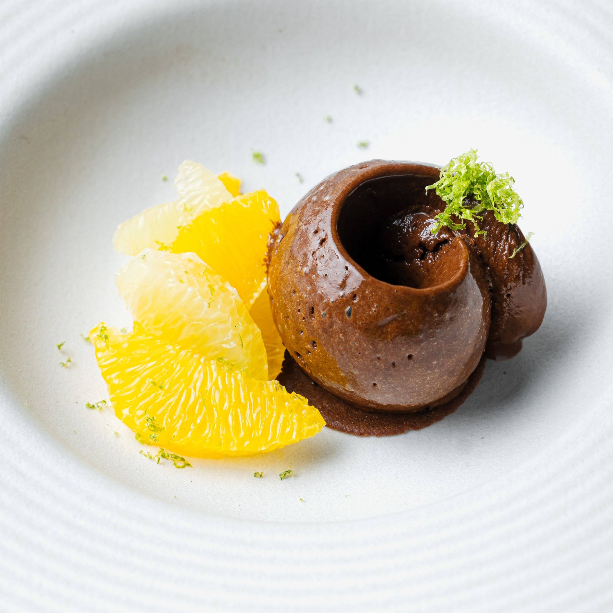 DeZaan Hero Image Of Duo Cocoa Sorbet With Summer Citrus