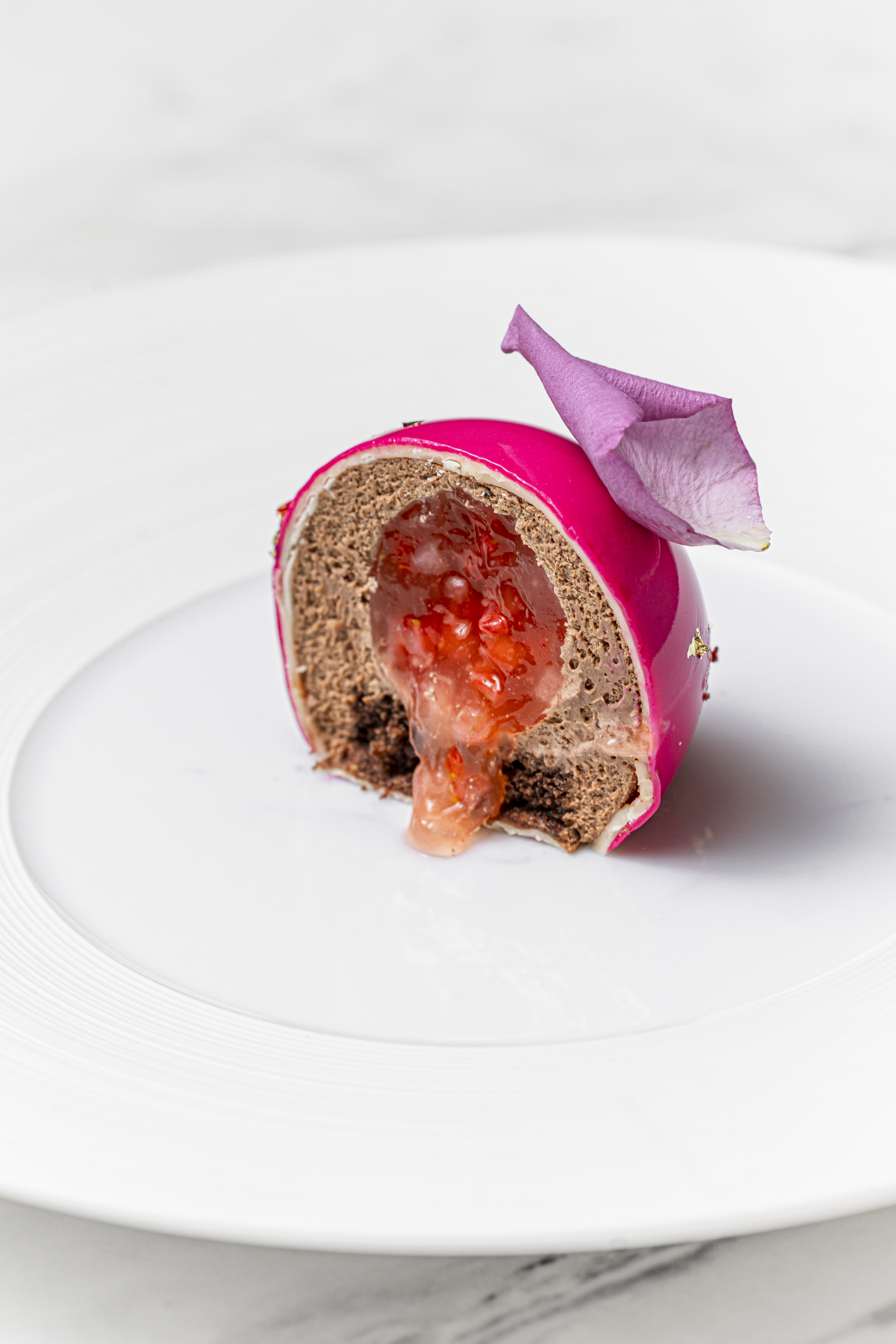 Rose Blush Gateaux   Cut Through Complete