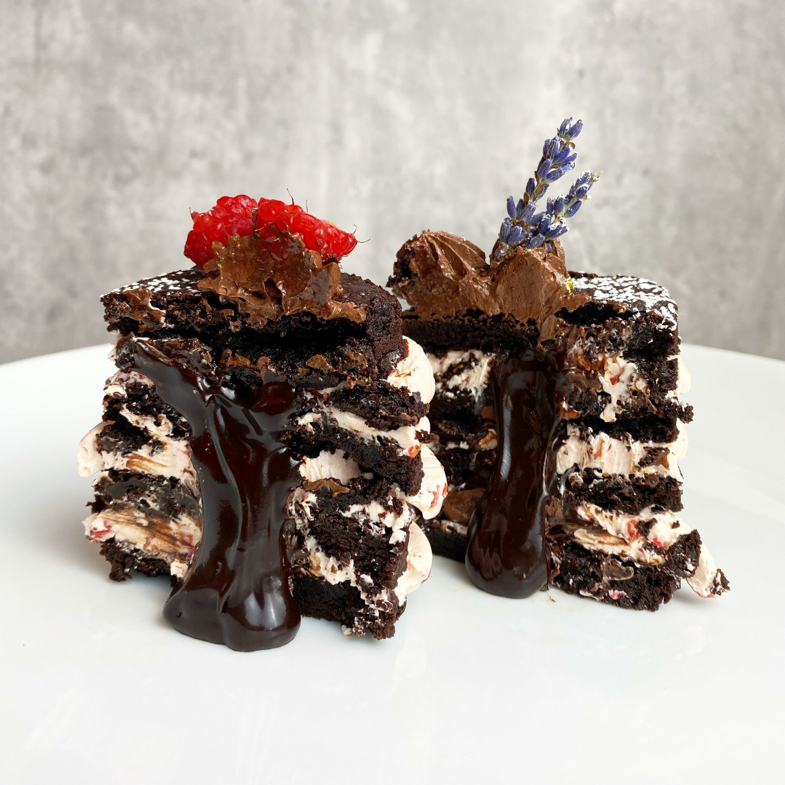 Hero Image Of DeZaan Brownie Naked Cake