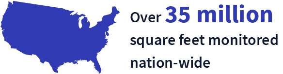 35 million sq feet monitored nationwide