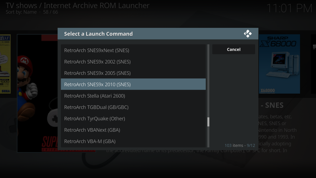 External Launchers for Internet Archive Rom Launcher in Kodi