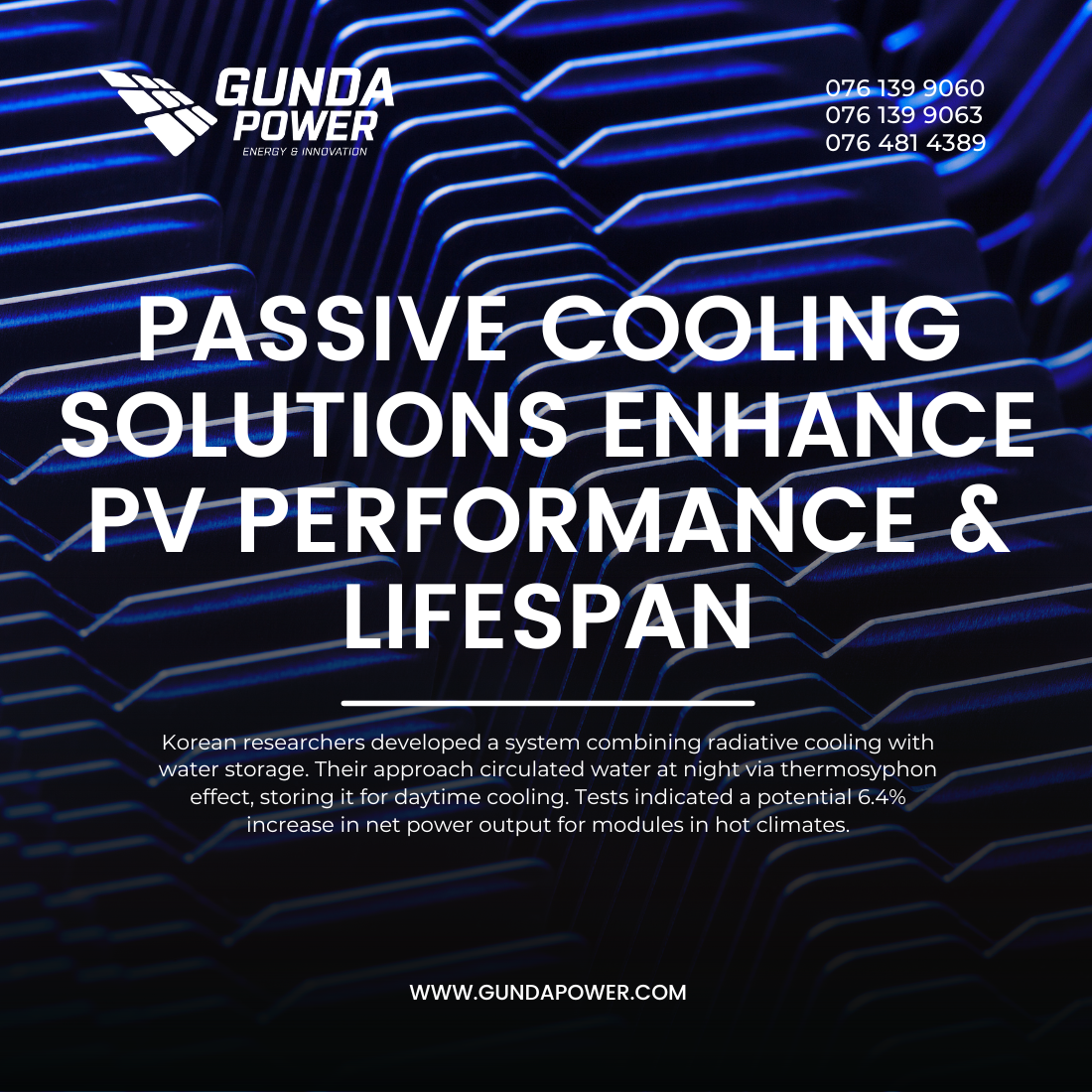 Passive Cooling Solutions Enhance PV Performance & Lifespan