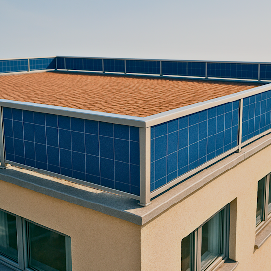 Pv Module Edges Vertical Bifacial Photovoltaic Balustrade System for Building Edges ...