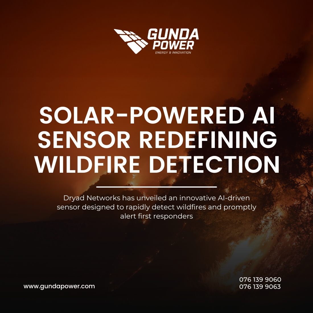 Solar-Powered AI Sensor Redefining Wildfire Detection