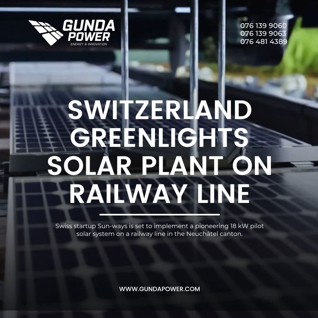 Switzerland Greenlights Solar Plant on Railway Line
