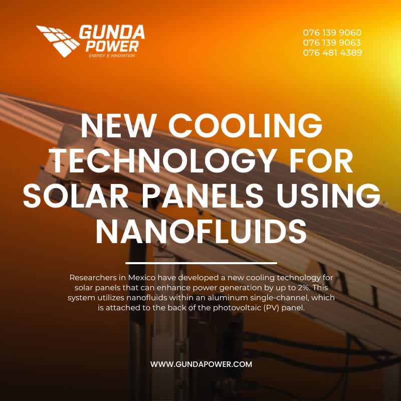 Innovative Cooling Technology for Solar Panels Using Nanofluids
