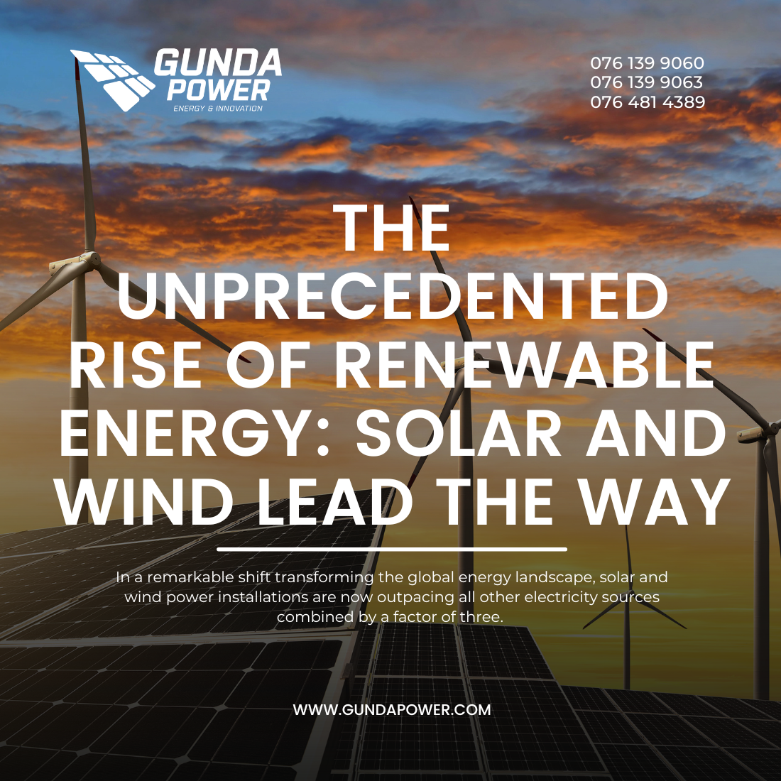 The Unprecedented Rise of Renewable Energy: Solar and Wind Lead the Way