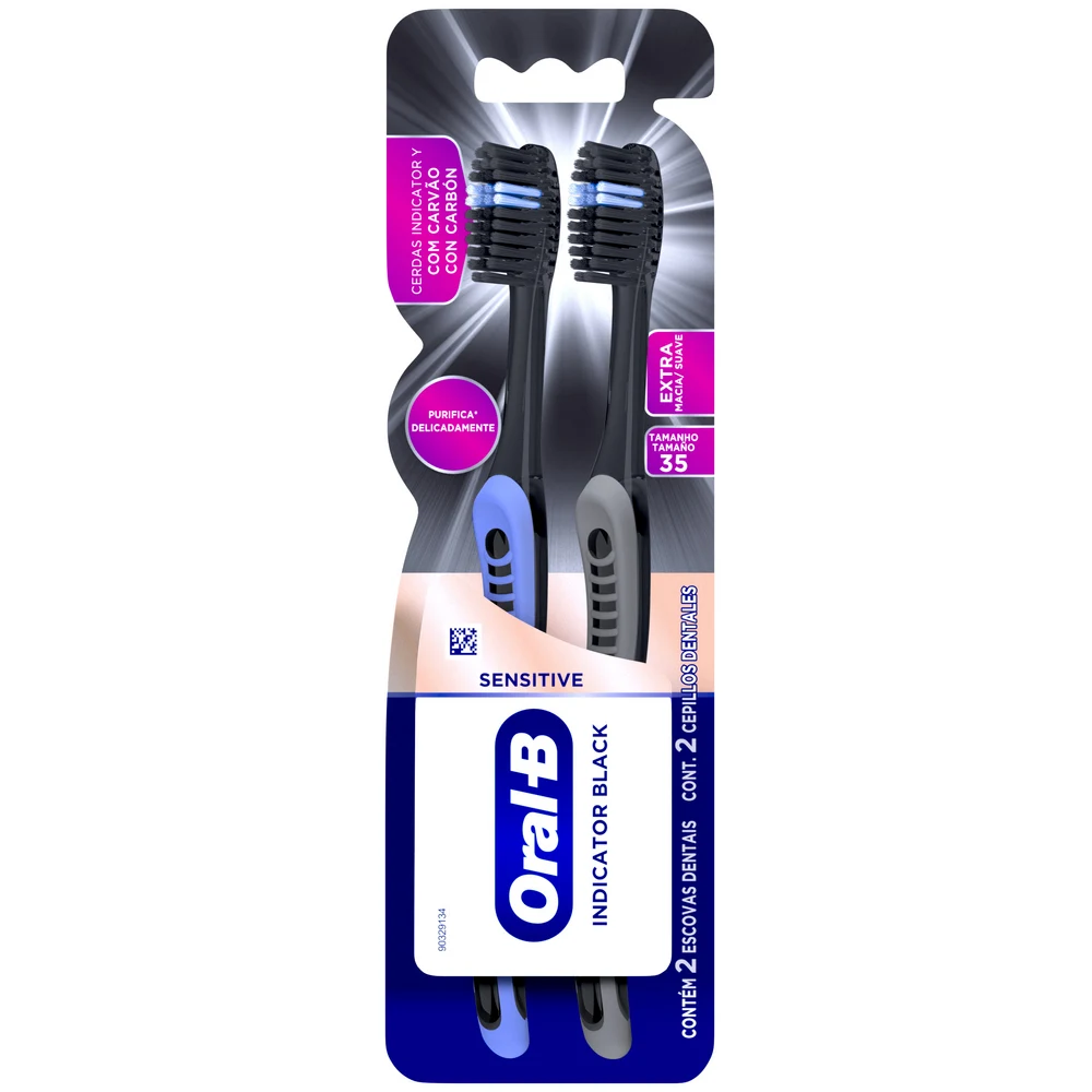 Indicador Black Charcoal Escova Dental Extra Macia