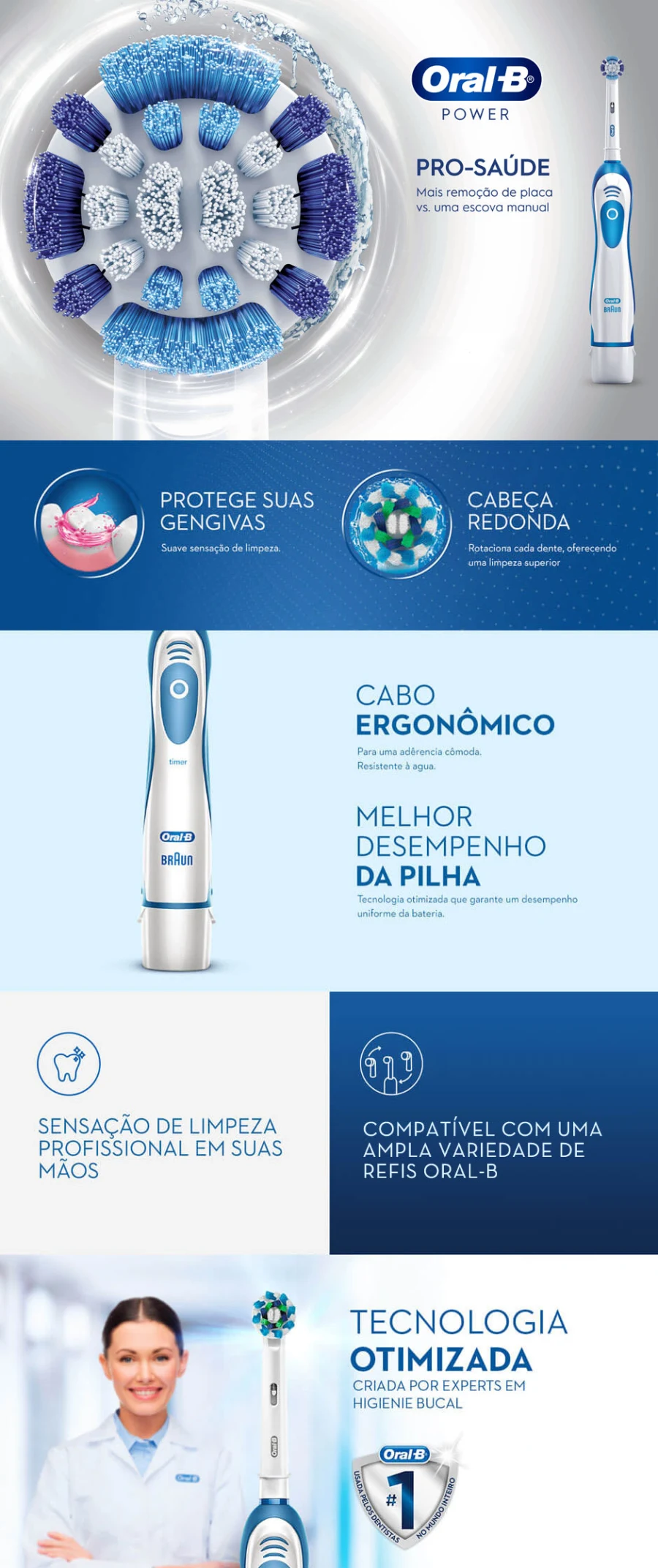 Escova Dental Oral-B Power Pro-Saúde