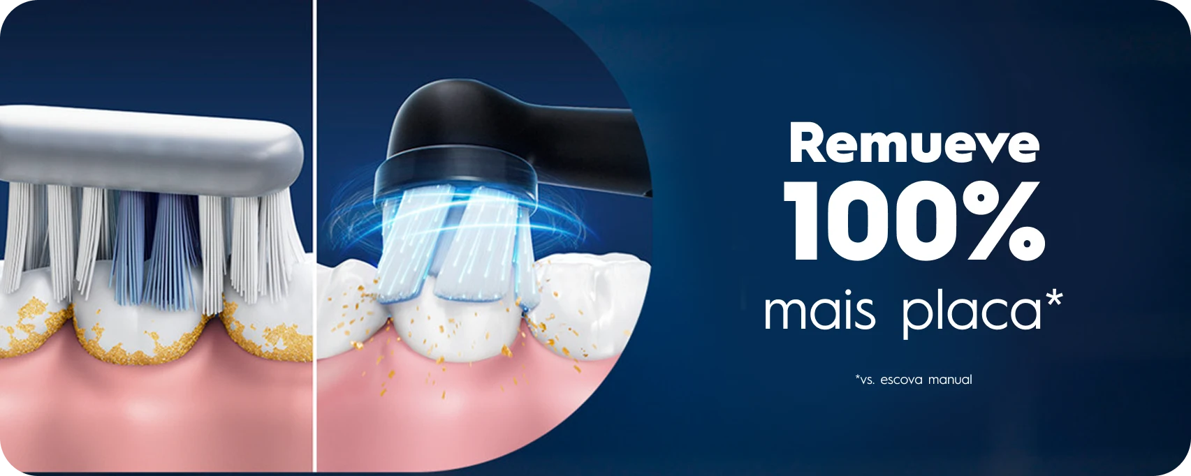 Remove 100% mais placa vs uma escova manual