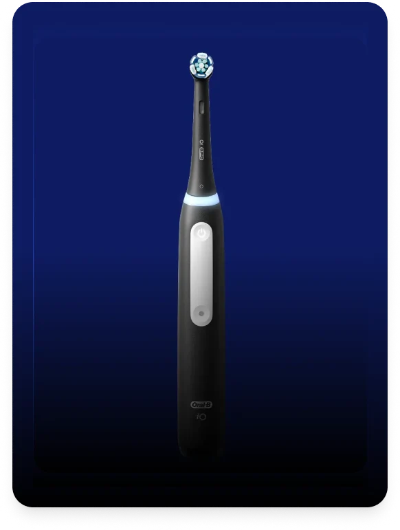 Escova de dentes elétrica Oral-B iO3 preta com cabeça circular