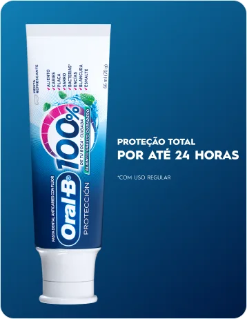 Conheça o creme dental Oral-B 100%