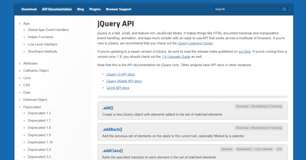jQuery API