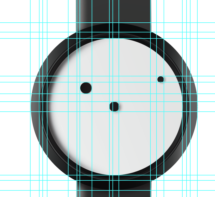 Vector Watch Grid Overlay