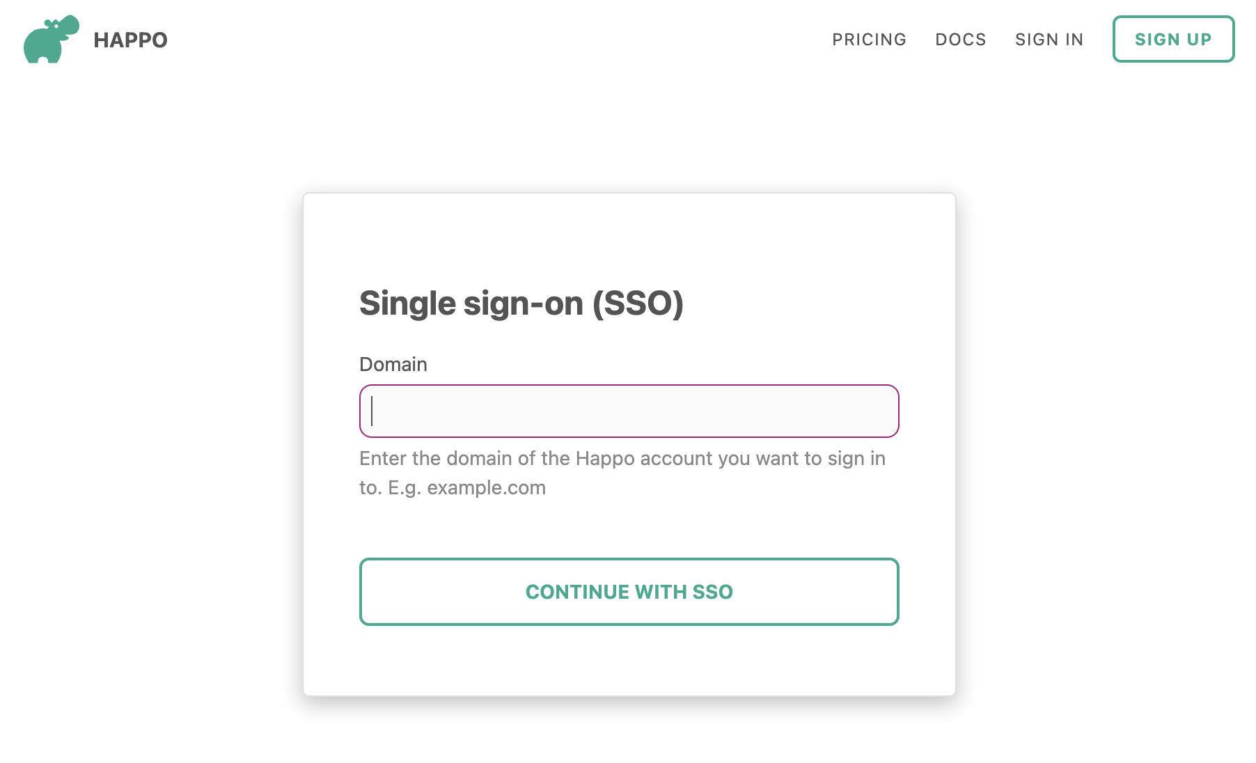 Single Sign-On screenshot