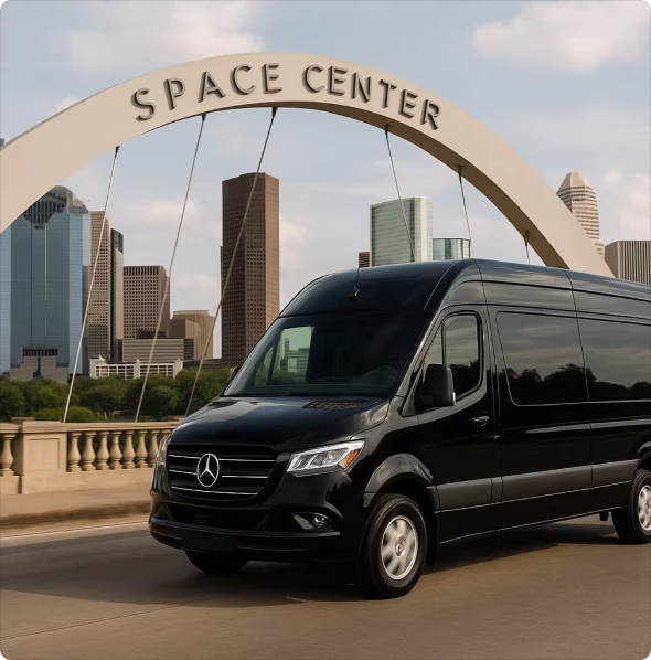 ## Just Landed? Our Airport Sprinter Van Service in Houston, TX Has You Covered
Flying into Houston, TX? Don’t wait in long taxi lines or deal with the chaos. Bookinglane’s airport Sprinter Van service offers a smooth, private experience from the moment you land.
Your driver will greet you inside the terminal, assist with your luggage, and escort you to your waiting Sprinter Van. No delays, no confusion—just a clean, spacious ride to your destination.
Whether you’re flying solo or arriving with a group, our airport Sprinter Vans in Houston, TX make your arrival stress-free.