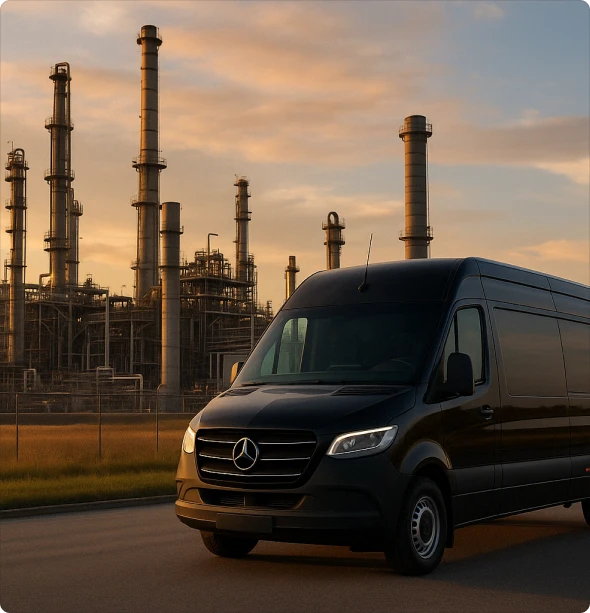 ## Executive Sprinter Van Service for Corporate Travel in Houston, TX 

 Doing business in Houston, TX? You need transportation that’s punctual, comfortable, and stress-free. Bookinglane’s executive Sprinter Van service is built for corporate travelers who value efficiency and space. 

  Our professional drivers show up early, dress sharp, and know how to get you to meetings on time. With spacious seating and onboard privacy, you can take calls, finish tasks, or simply unwind during the ride. 

 From team pickups to VIP transfers, our Sprinter Van service in Houston, TX keeps your day on track and your schedule smooth.