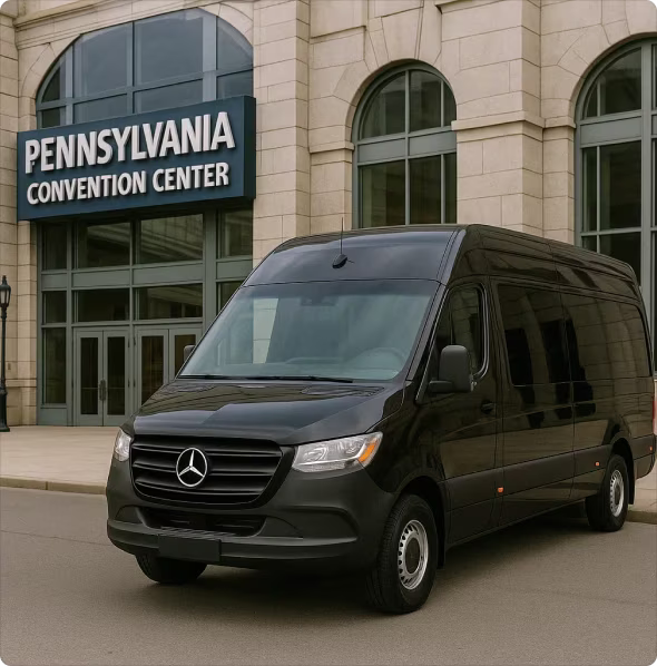 ## Executive Sprinter Van Service for Corporate Travel in Philadelphia, PA
Doing business in Philadelphia, PA? You need transportation that’s punctual, comfortable, and stress-free. Bookinglane’s executive Sprinter Van service is built for corporate travelers who value efficiency and space.
Our professional drivers show up early, dress sharp, and know how to get you to meetings on time. With spacious seating and onboard privacy, you can take calls, finish tasks, or simply unwind during the ride.
From team pickups to VIP transfers, our Sprinter Van service in Philadelphia, PA keeps your day on track and your schedule smooth.