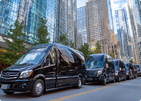 ## Travel on Your Own Terms, from Minibuses to Full-Size Charters

Because Chicago is a big city with a big personality, you need to be able to change your plans when it comes to getting around. Bookinglane has a wide choice of vehicle sizes to choose from. For example, we offer minibus rentals in Chicago for groups of 12 people and large charter buses that can hold up to 56 passengers. Our solutions can scale with your needs, whether you require a mid-size charter bus for a company outing or a full fleet for a concert or tournament.

The inside of each vehicle is well thought out, with reclining seats, plenty of storage, and climate control. This makes your trip across Chicago as comfortable as it is easy.